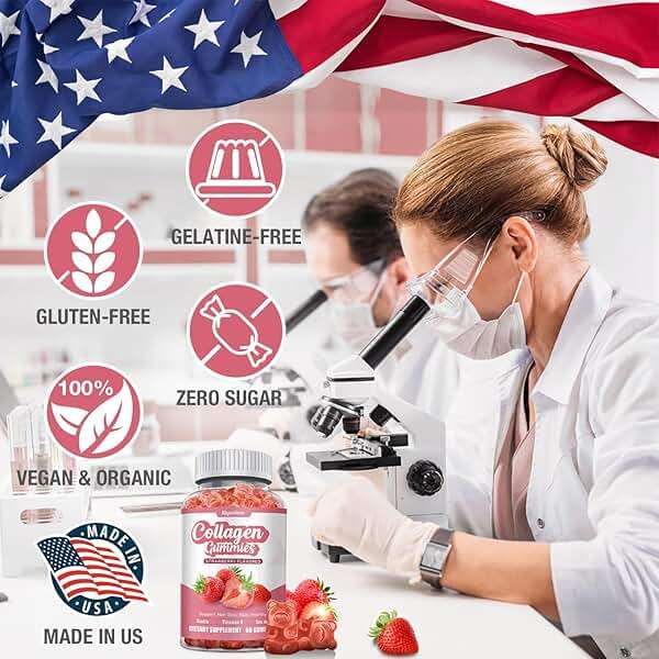 Riyuetian 2 Pack Collagen - Hydrolyzed Collagen Peptides with Biotin, Collagen for Supports Healthy Skin, Strong Nails & Thick Hair - Non-GMO & Gluten Free Complex Supplement - 120 Vegan - Image 6