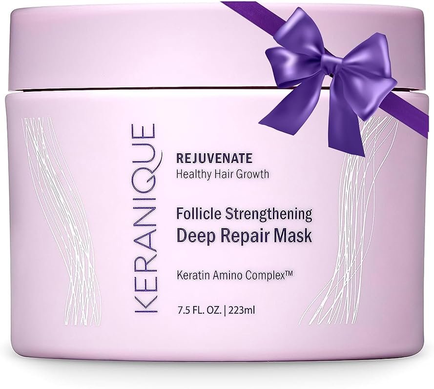 Keranique Hair Mask for Dry, Damaged & Thinning Hair – Deep Repair & Hydration with Keratin Protein & Ceramides – Strengthens, Volumizes & Supports Healthy Hair Growth – Keratin Amino Complex™ - Product Image