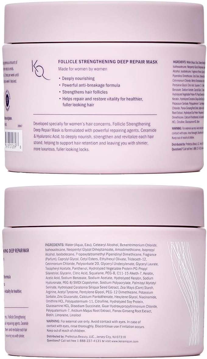 Keranique Hair Mask for Dry, Damaged & Thinning Hair – Deep Repair & Hydration with Keratin Protein & Ceramides – Strengthens, Volumizes & Supports Healthy Hair Growth – Keratin Amino Complex™ - Image 8