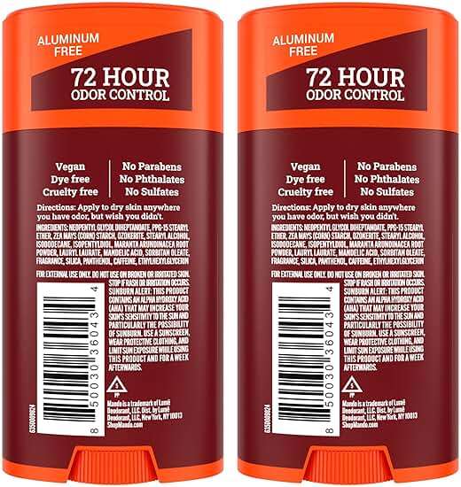Mando Whole Body Deodorant For Men - Smooth Solid Stick - 72 Hour Odor Control - Aluminum Free, Baking Soda Free, Skin Safe - 2.6 Ounce (Pack of 2) - Bourbon Leather - Image 9