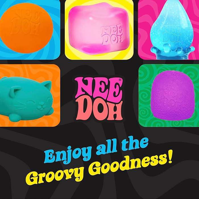 Schylling: Ripples Super NeeDoh - Surprise Style! (1) 4.25" Toy in Assorted Neon Colors & Textures, Doh-Filled, Stress Reliever, Squish-Squeeze-Pull - Image 9