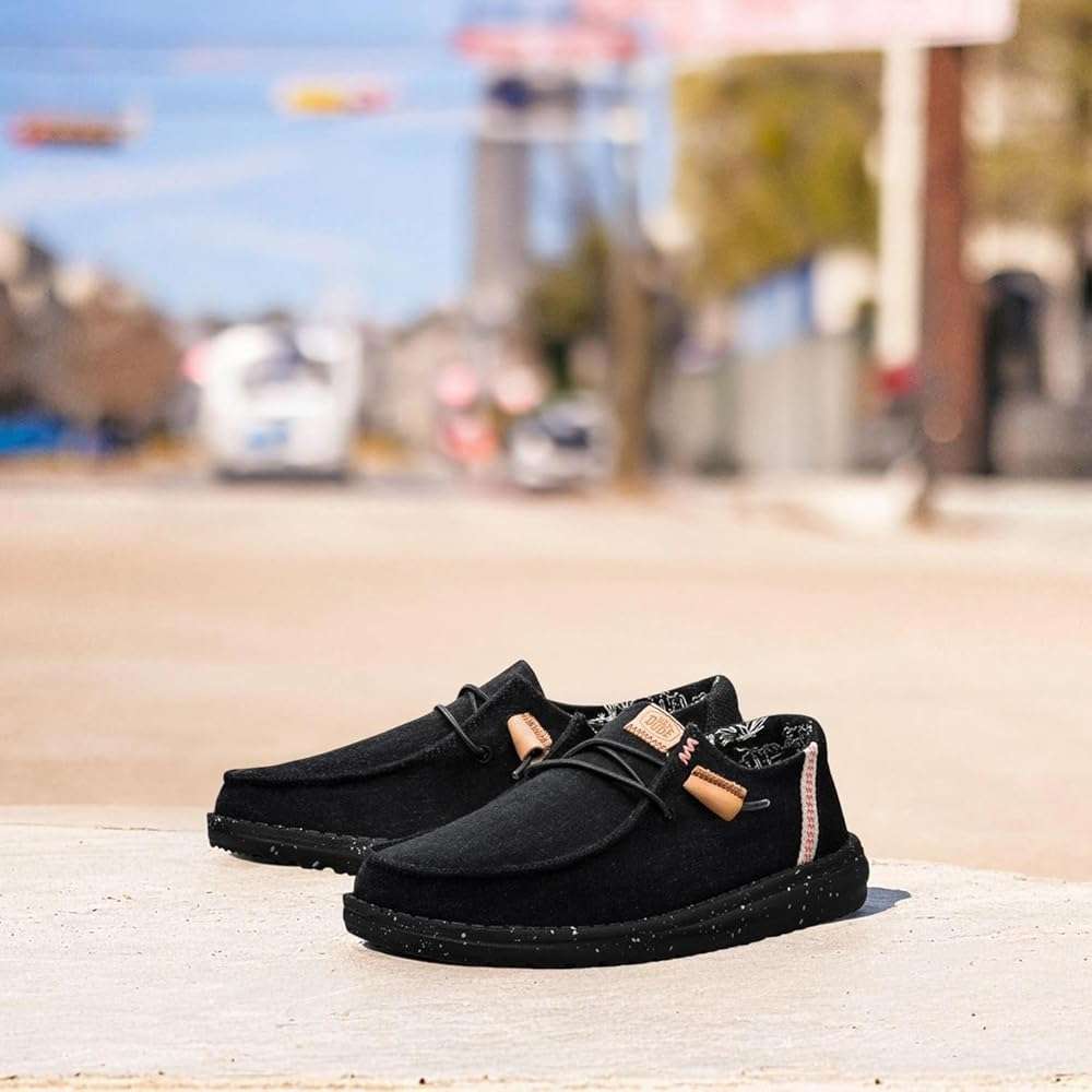 HEYDUDE Women's Wendy Washed Canvas | Women’s Shoes | Women’s Lace Up Loafers | Comfortable & Light-Weight - Image 2