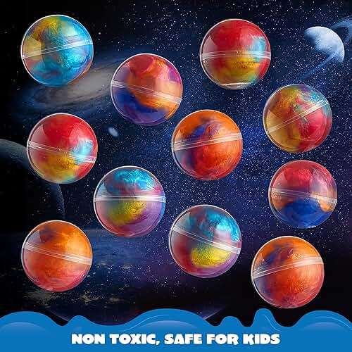 JOYIN Easter Slime Party Favors, 24 Pack Galaxy Slime Ball - Stretchy, Non-Sticky, Mess-Free, Stress Relief, and Safe - Toys for Girls and Boys - Classroom Reward, Party Supplies, Valentines - Image 6