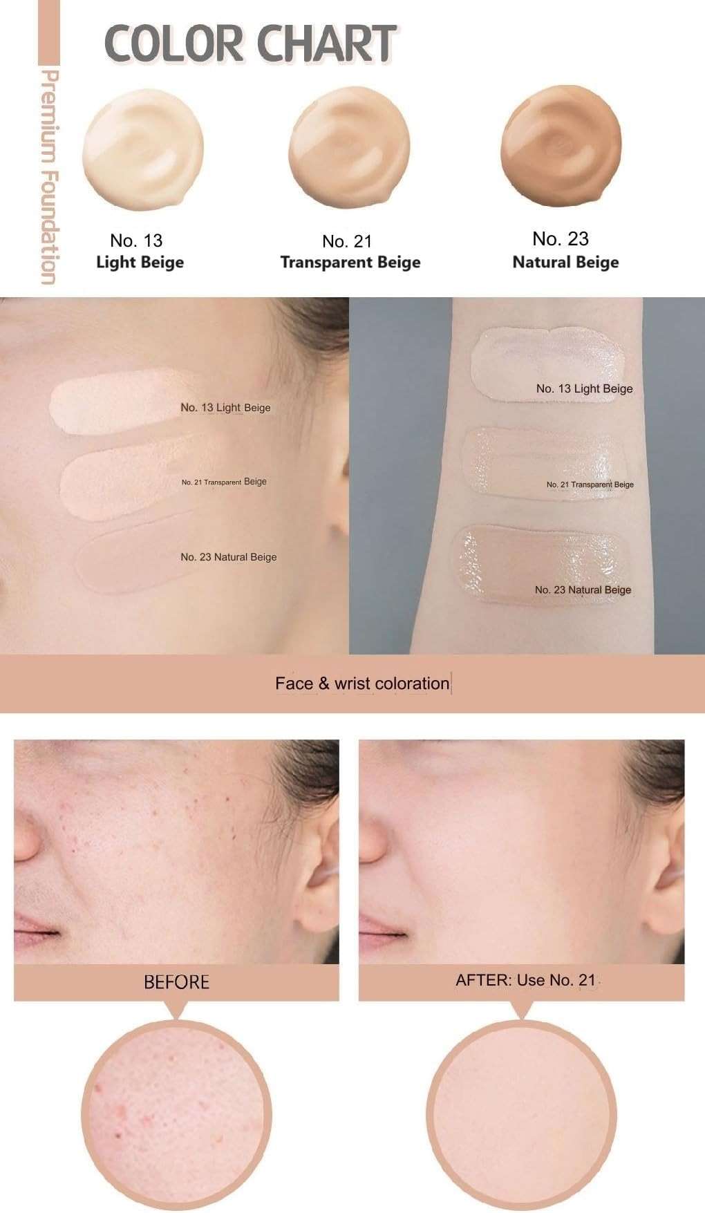 Enough Rich Gold, Double Wear Radiance Foundation, SPF 50+ PA+++, #23, 3.53 oz (100 g) - Image 5
