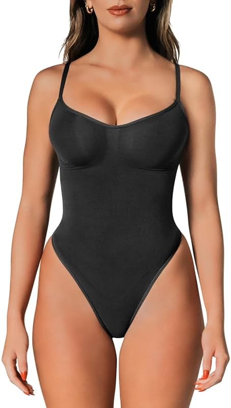 Tummy Control Shapewear Bodysuit for Women, Seamless Body Shaper Thong, Brief or Mid-Thigh Faja, Sculpting Slimming Bodysuits - Product Image