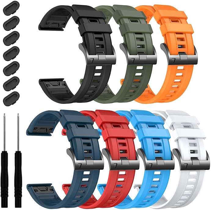 EZMVZKU 26mm Easyfit Straps for Garmin Fenix 8 AMOLED/8 Pro 51mm/7X/7XPro Sapphire Solar Watchands Replacement for Fenix 6X/6X Pro/5X/5X Plus/Enduro 3/2/Quatix 8/epix Pro/Descent Mk3i/Tactix 8 51mm - Image 1