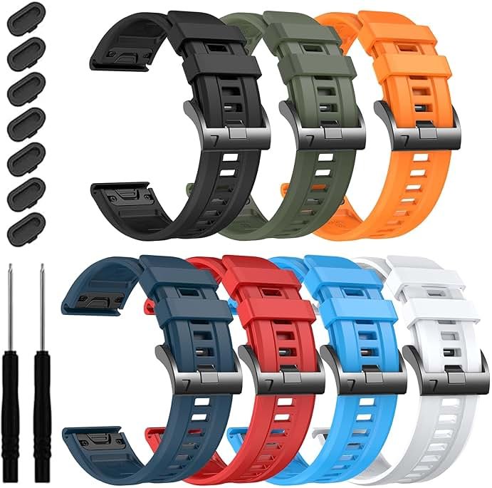 EZMVZKU 26mm Easyfit Straps for Garmin Fenix 8 AMOLED/8 Pro 51mm/7X/7XPro Sapphire Solar Watchands Replacement for Fenix 6X/6X Pro/5X/5X Plus/Enduro 3/2/Quatix 8/epix Pro/Descent Mk3i/Tactix 8 51mm - Product Image