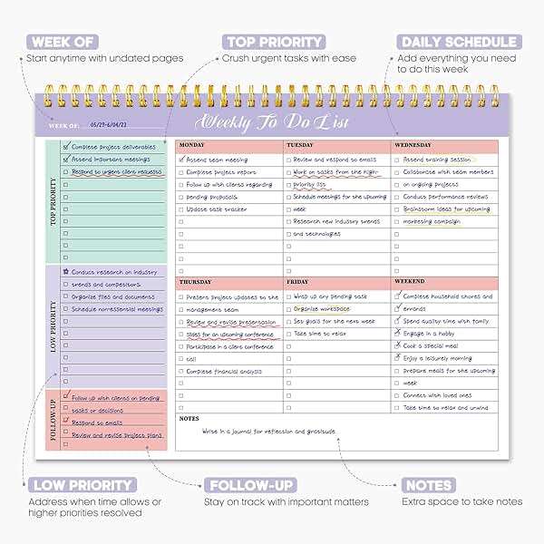 Taja Weekly To Do List Notepad with 52 Undated Sheets(8.5"×11")- Weekly Desk Planner for Women & Man, Work and Home -1 Pack Violet Dream - Image 3