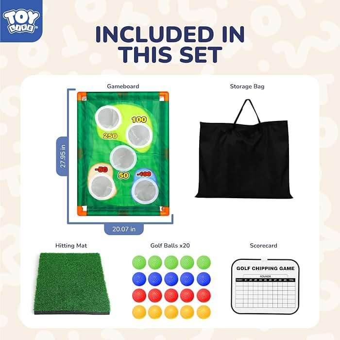 TOY Life Golf Cornhole Game Golf Corn Hole Set Chipping Golf Game Adults Kids Backyard Golf Game Golf Yard Corn Hole Game Golf Training Equipment Chipping Outdoor Indoor Golf (NO Club Included) - Image 3
