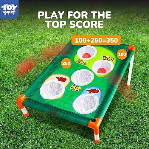 TOY Life Golf Cornhole Game Golf Corn Hole Set Chipping Golf Game Adults Kids Backyard Golf Game Golf Yard Corn Hole Game Golf Training Equipment Chipping Outdoor Indoor Golf (NO Club Included) - Image 5