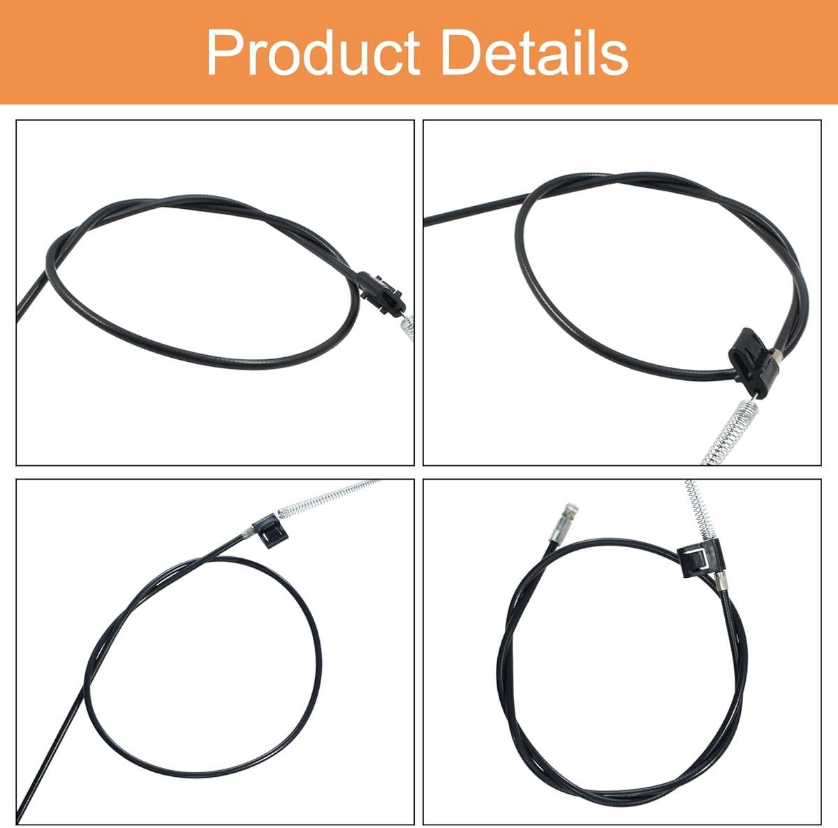 Biaungdo 2 Pcs Sofa Recliner Cables, Universal Recliner Part Release Cable Replacement Part Metal Sofa Couch Recliner Pull Handle Hook Exposed Cable (Black, 38.2in Total Length) - Image 3
