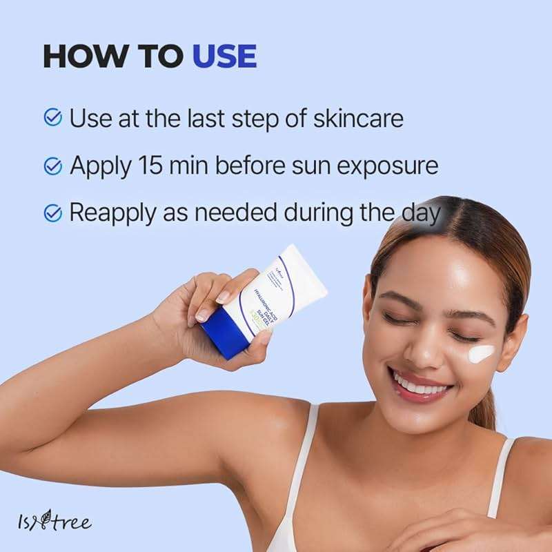 ISNTREE Hyaluronic Acid Daily Sun Gel SPF 30 | Korean Face Sunscreen with Hyaluronic Acid | Lightweight, Moisturizing Daily Sunscreen, No White Cast, 1.69 fl oz - Image 7