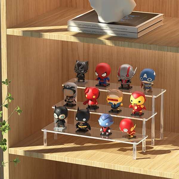 Aredpoook Acrylic Display Risers, 3 Tier Perfume Organizer Stand, Clear Cupcake Stand Holder, Large Shelf Risers for Figures, Dessert Shelves for Party, Display Shelf for Decoration and Organizer - Image 7