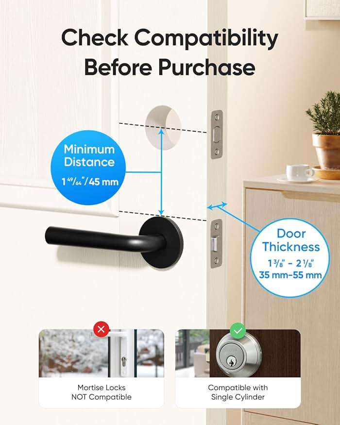 eufy Security Smart Lock C220, Fingerprint Keyless Entry Door Lock, Built-in Wi-Fi, App Remote Control, Front Door Smart Lock Deadbolt, 8Months Battery, Reliable Power, IP53 Waterproof, BHMA Grade 3 - Image 6