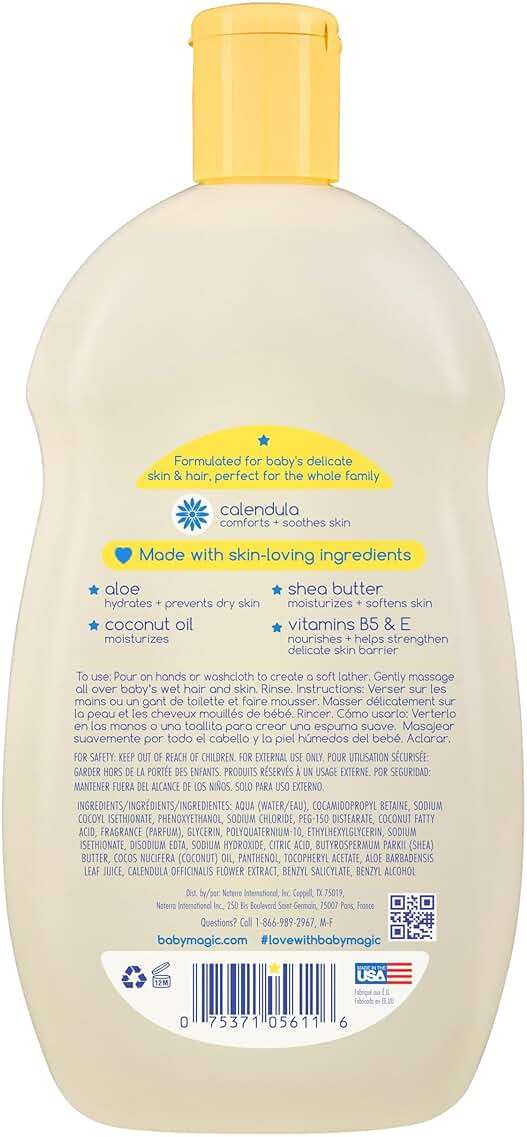 Baby Magic Moisturizing Hair & Body Wash, 16.5 Fl Oz | Moisturizing, Made with Calendula, Tear Free - Image 2