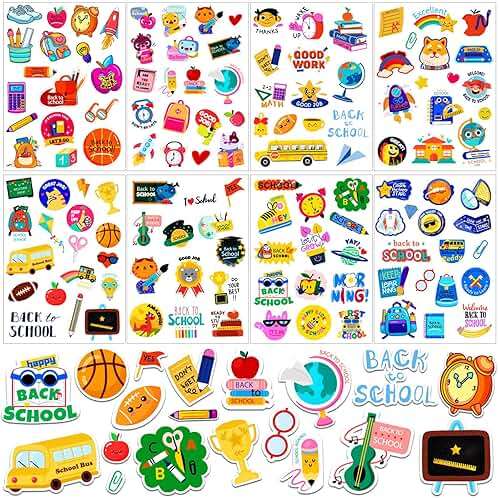 School Stickers for Scrapbooking, 256Pcs First Day of School Teacher Reward Cute Back to School Stickers for Teens Toddler Students Classroom Decorations - Image 1