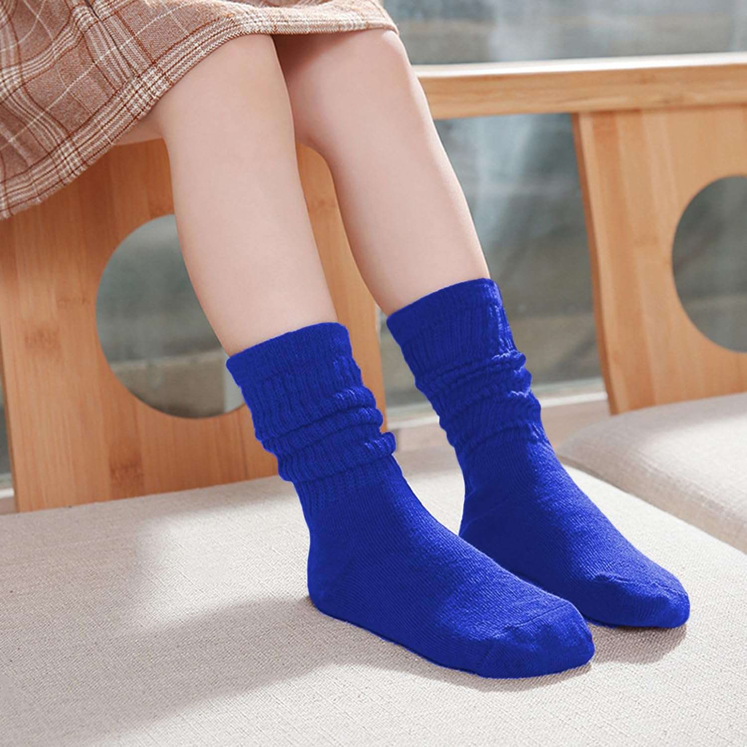 UTTPLL Girls Slouch Socks Toddler Cotton Athletic Stockings Uniform Knee High Tube Socks Little Kids Long Boot Crew Socks - Image 4
