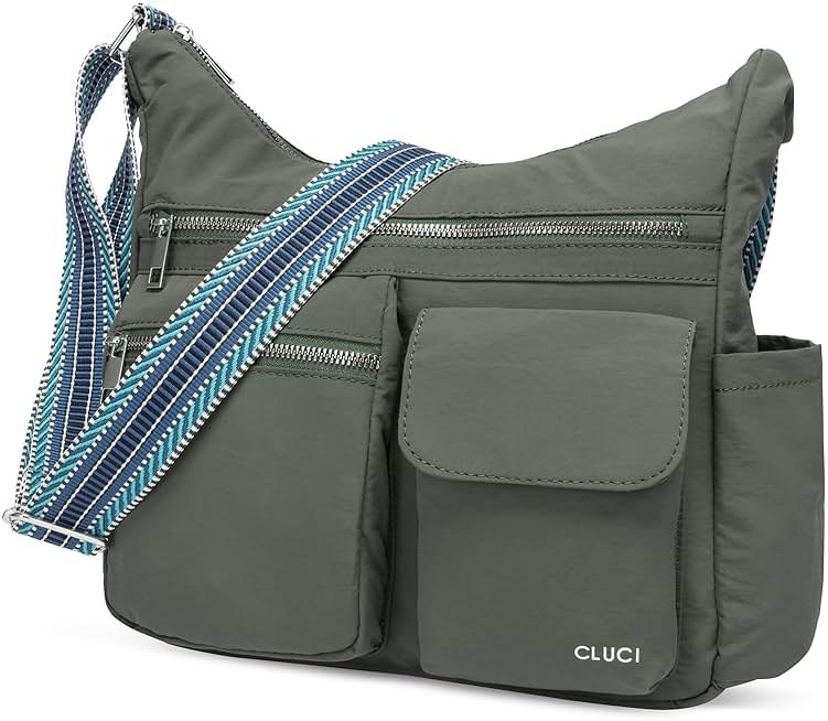 CLUCI Purses for Women, Anti Theft Crossbody Bags for Woman Travel, Water-Resistant Nylon Shoulder Handbags-Multiple Pockets - Product Image