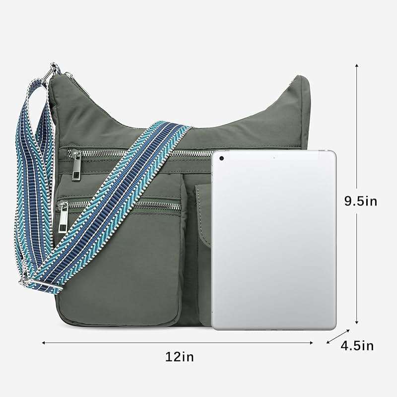 CLUCI Purses for Women, Anti Theft Crossbody Bags for Woman Travel, Water-Resistant Nylon Shoulder Handbags-Multiple Pockets - Image 4