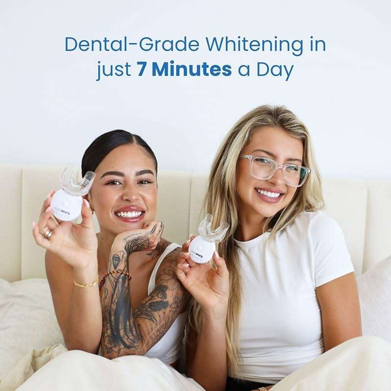 PurelyWHITE DELUXE Teeth Whitening Kit, Complete LED Teeth Whitening, 15+ Treatments, (3) 3ml Whitening Gel Syringes, Whiter Smile in 7 Minutes - Image 6
