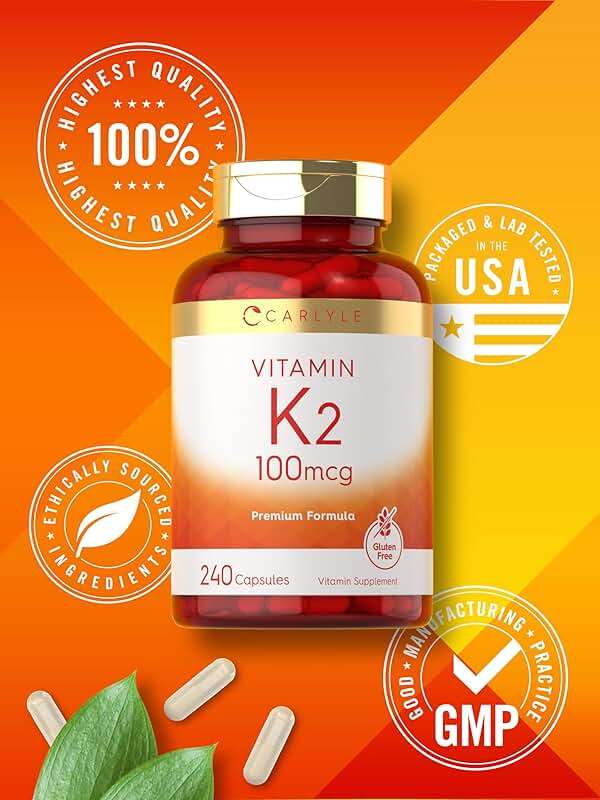 Carlyle Vitamin K2 Supplement 100 mcg | K2 MK-4 | 240 Capsules | Non-GMO & Gluten Free - Image 6