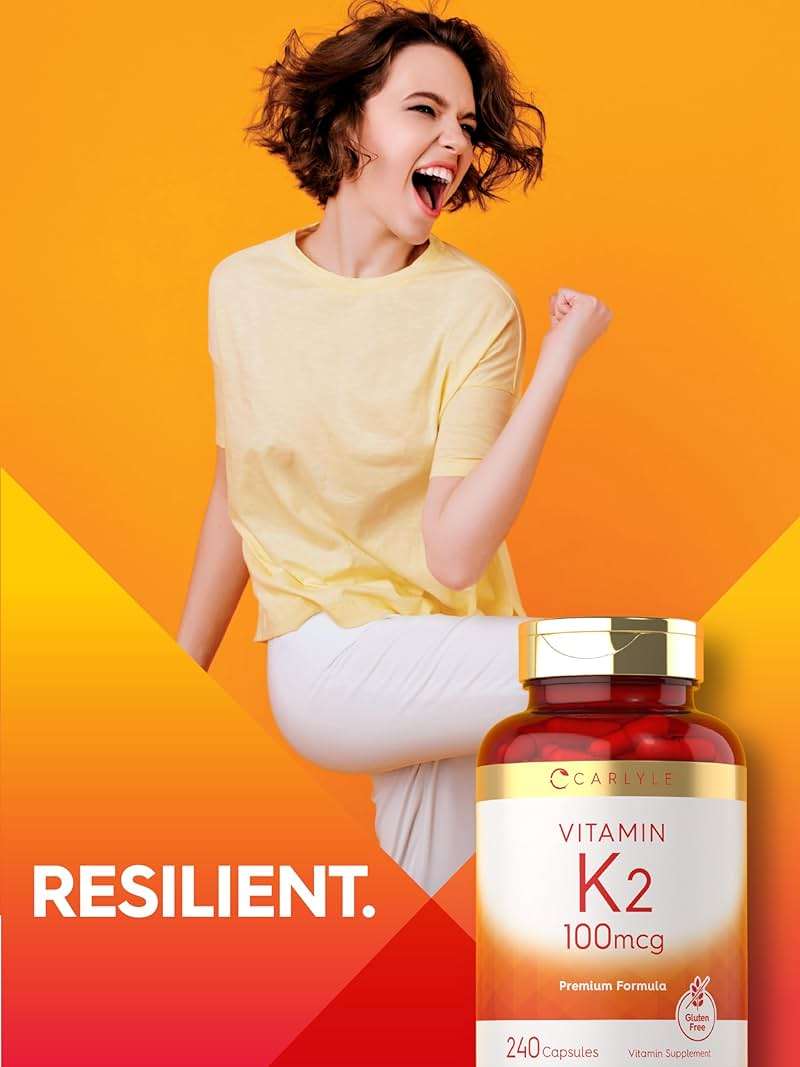 Carlyle Vitamin K2 Supplement 100 mcg | K2 MK-4 | 240 Capsules | Non-GMO & Gluten Free - Image 7