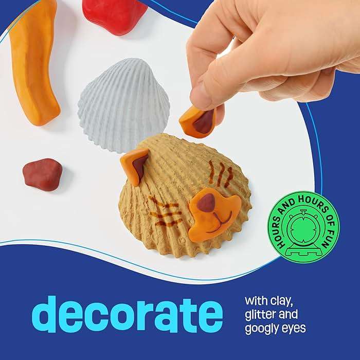 Dan&Darci Kids Sea Shell Painting Kit - Arts & Crafts for Kids - Gifts for Boys and Girls Ages 6-8, 8-12 - Craft Activities Kits - Creative Art Activity Gift Toys for Age 6 7 8 9 10 11 12 Year Old - Image 6
