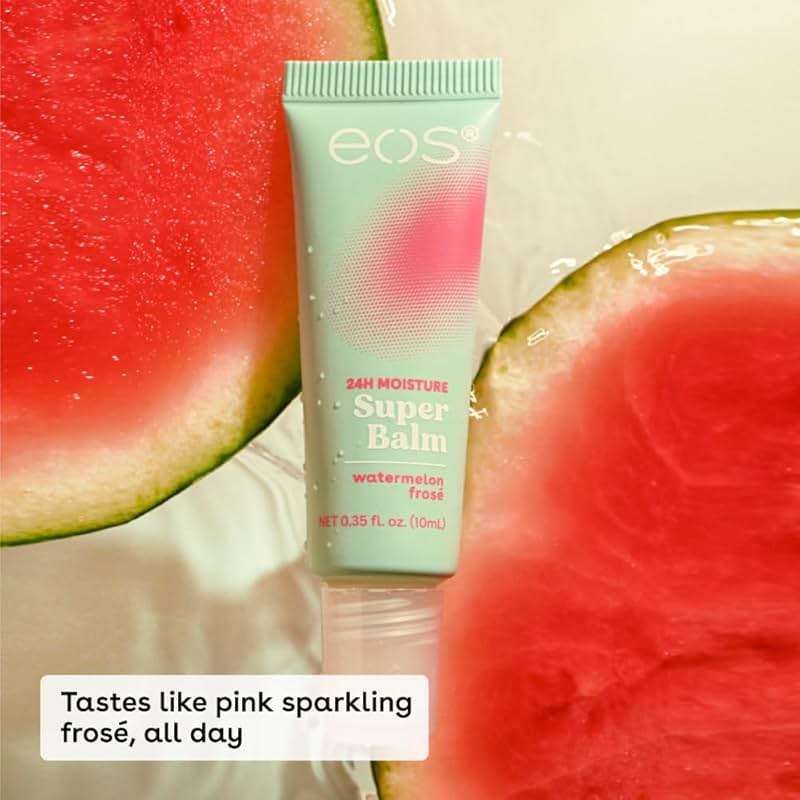 eos 24H Moisture Super Balm- Watermelon Frosé & Mango Melonade, Lip Mask, Day or Night Lip Treatment, Made for Sensitive Skin, 0.35 fl oz, 2-Pack - Image 2