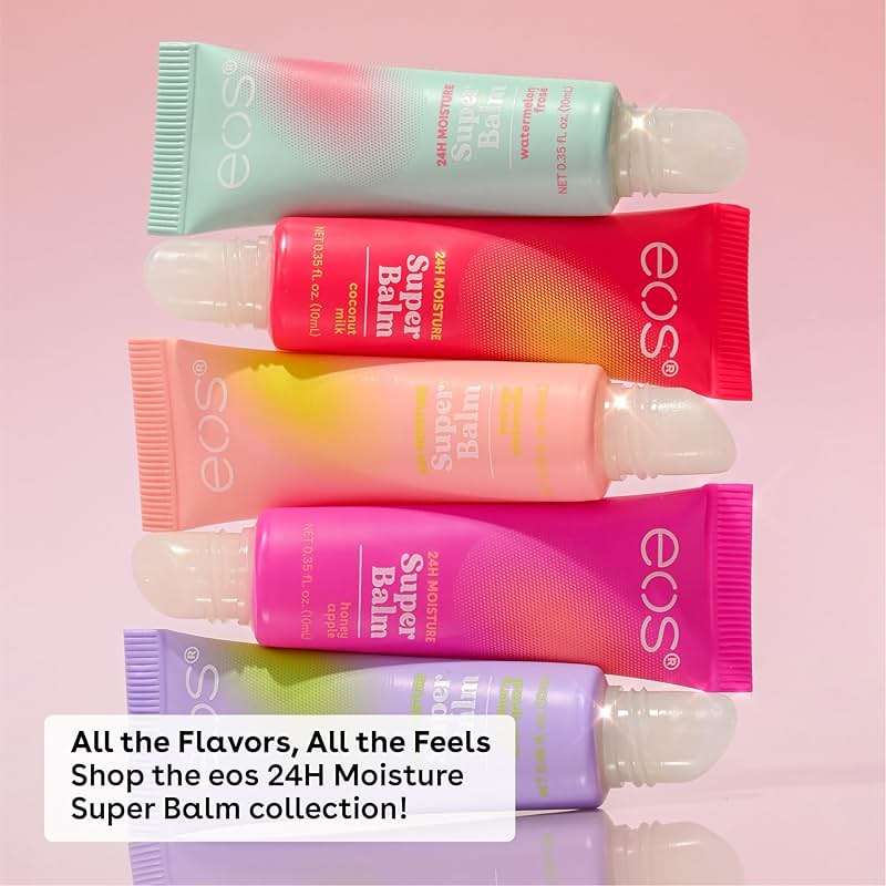 eos 24H Moisture Super Balm- Watermelon Frosé & Mango Melonade, Lip Mask, Day or Night Lip Treatment, Made for Sensitive Skin, 0.35 fl oz, 2-Pack - Image 7