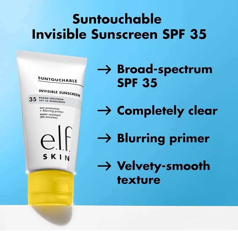 e.l.f. SKIN Suntouchable Invisible SPF 35 Sunscreen, Lightweight Gel for Under Makeup, Daily Face Sunscreen for Women, Vegan & Cruelty-Free - Image 3