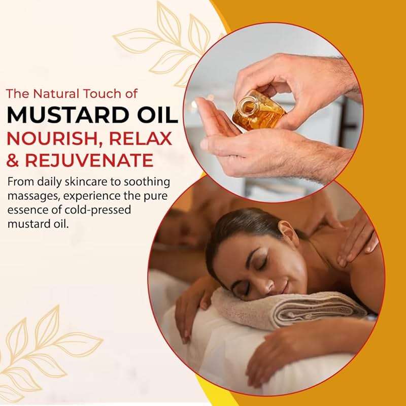 Darsa Organics Cold-Pressed Mustard Oil 16.9 oz (500ml) – USDA Organic, Unrefined & Chemical-Free, Rich in Vitamin E & Omega-3, Great for Hair & Skin Care, Natural Massage & Remedies - Image 7