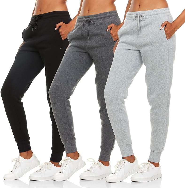 BottomLine 3 Pack Sweatpants Women, Comfortable Womens Sweatpants, Fleece Womens Joggers (Available in Plus) - Image 1