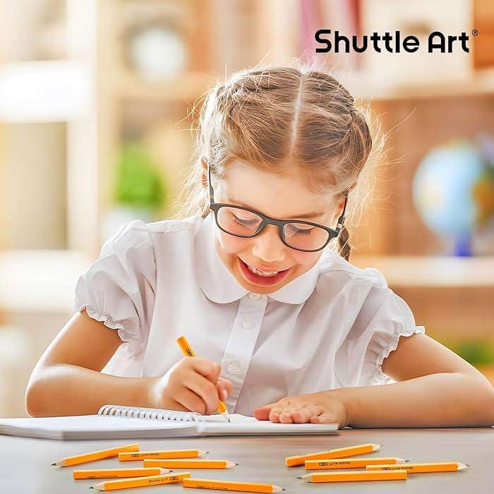 Shuttle Art 360 Pack #2 HB Golf Pencils, Wood-cased 3.5” Mini Pencils Bulk, Pre-sharpened Small Pencil for Kids Teachers Writing Marking Sketching, Classroom Essentials, Back to School Supplies - Image 2