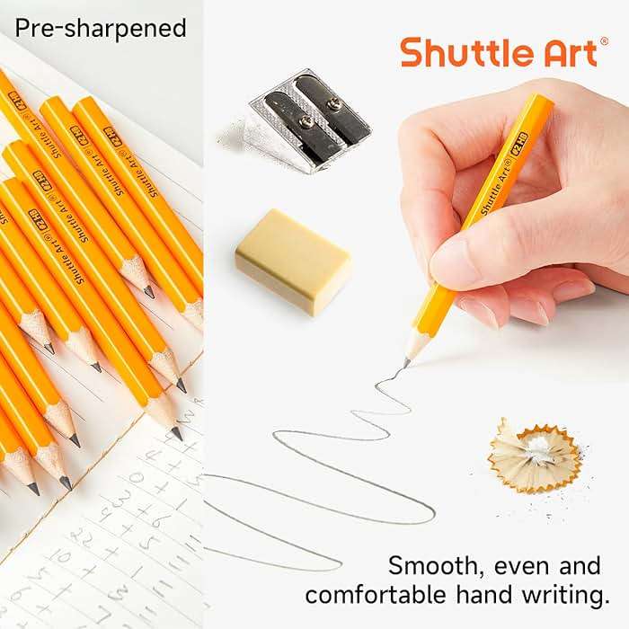 Shuttle Art 360 Pack #2 HB Golf Pencils, Wood-cased 3.5” Mini Pencils Bulk, Pre-sharpened Small Pencil for Kids Teachers Writing Marking Sketching, Classroom Essentials, Back to School Supplies - Image 4