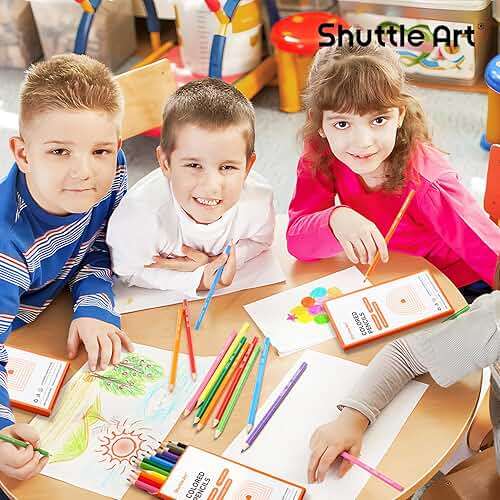 Shuttle Art 720 Colored Pencils Bulk, 12 Vibrant Colors, Pack of 60, Pre-sharpened Coloring Pencils, Wood Colored Pencil for Kids Teachers, Classroom Essentials, Back to School Supplies - Image 2