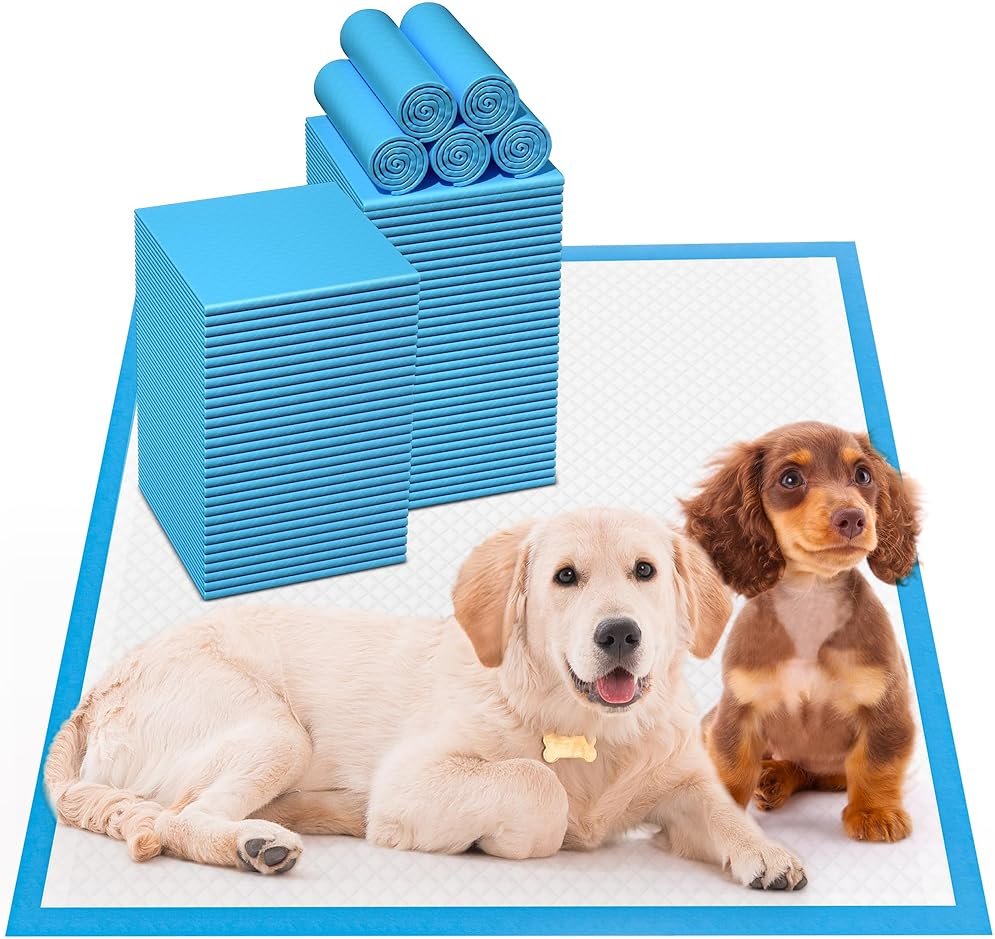 Upgrade Leak-Proof Pet Training and Puppy Pads, Jumbo Pee Pads for Dogs with Thicken Polymer Heavy Absorbency, Quick Dry Disposable Pee Pads for Cats Dogs - Product Image