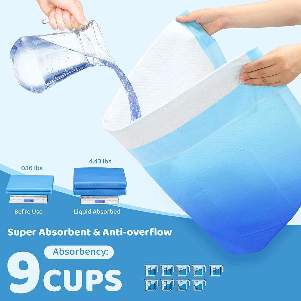 Upgrade Leak-Proof Pet Training and Puppy Pads, Jumbo Pee Pads for Dogs with Thicken Polymer Heavy Absorbency, Quick Dry Disposable Pee Pads for Cats Dogs - Image 3