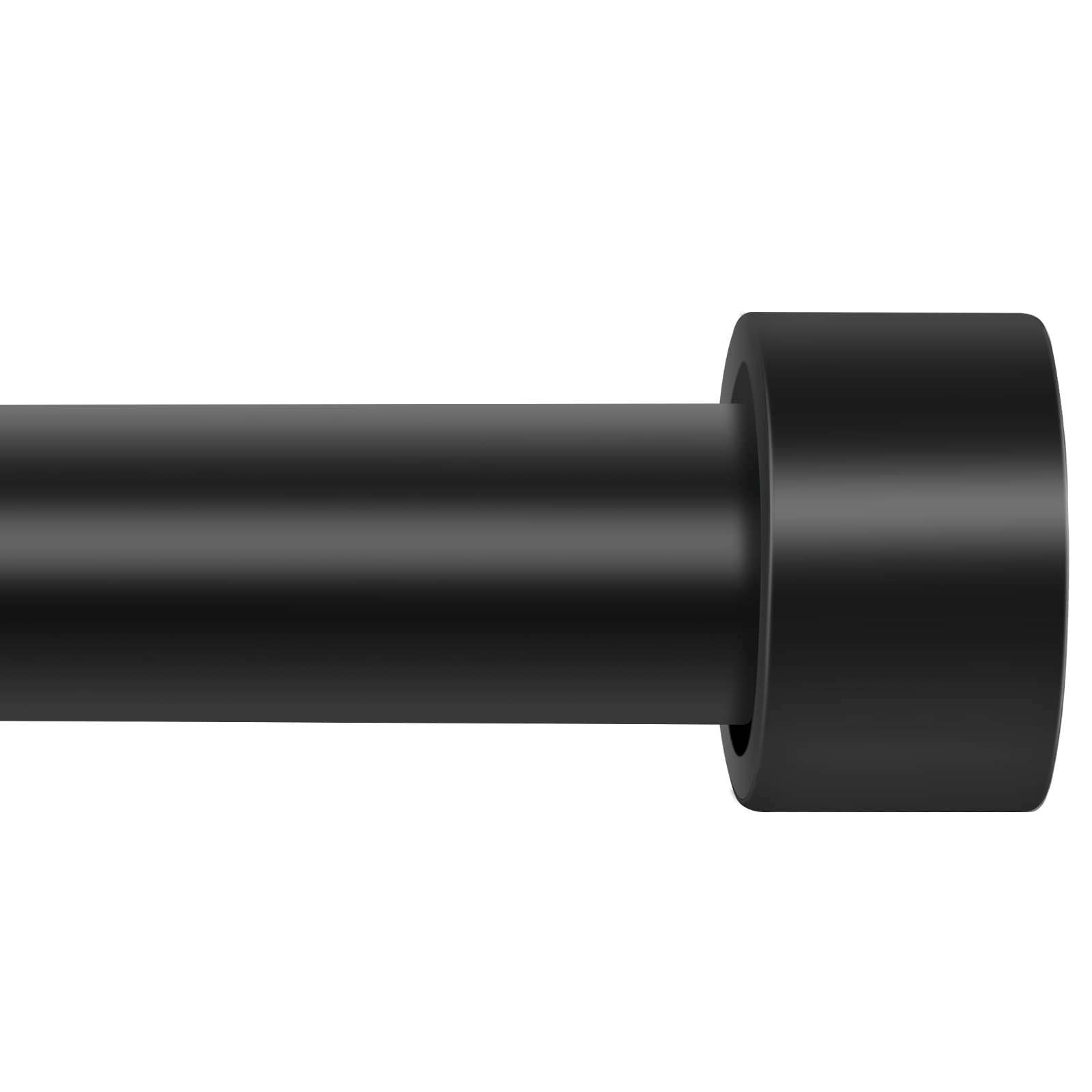 Extra Long Curtain Rods for Windows 120" to 240", 1 Inch Matte Black Drapery Rod For Bedroom Living Room Divider Adjustable Heavy Duty Outdoor Curtain Rod for Patio Cap Finials - Image 1