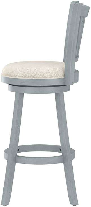 Hillsdale Fairfox 30.5" Wood Swivel Bar Height Stool, Blue Wire Brush - Image 14