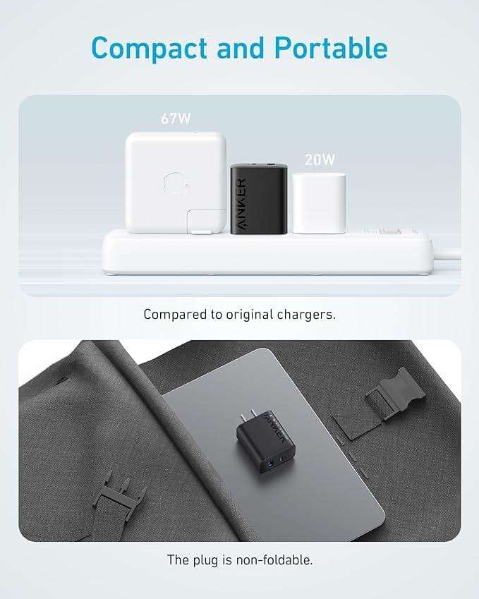 Anker iPhone Charger, 2-Pack 20W Fast USB C Charger Block, Type C Charger Fast Charging for iPhone 17/17 Pro Max/16 Series/iPad Pro and More (Black, 2 Pack & 2 Cable) - Image 6