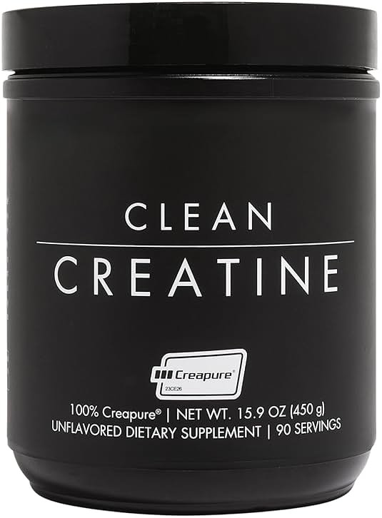 CLEAN Creatine - 100% Creapure® Creatine Monohydrate Powder for Muscle Health, Performance and Cognitive Support | 3rd Party Certified by NSF | 90 Servings | Unflavored | Vegan, Keto, and Gluten-Free - Product Image