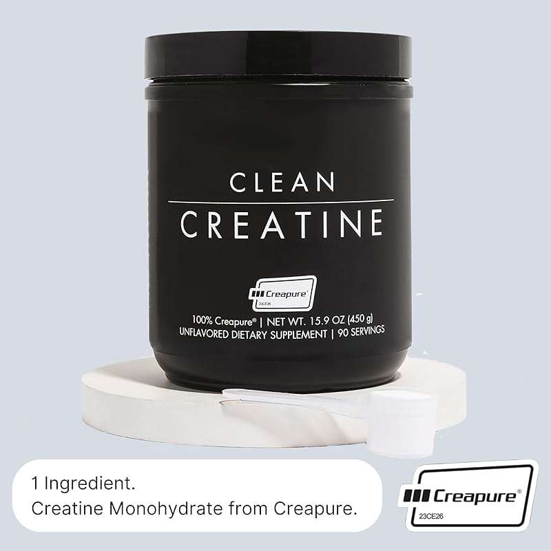 CLEAN Creatine - 100% Creapure® Creatine Monohydrate Powder for Muscle Health, Performance and Cognitive Support | 3rd Party Certified by NSF | 90 Servings | Unflavored | Vegan, Keto, and Gluten-Free - Image 8