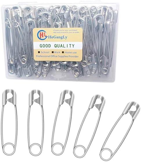 80Pcs Extra Large Safety Pins 2.2 inch (55mm) -Heavy Duty Large Safety Pins, Stainless Steel Safety Pin for Sewing,Baby Clothing, Diapers,Laundry,Decorations. by HeGangLy - Shop at Bazar