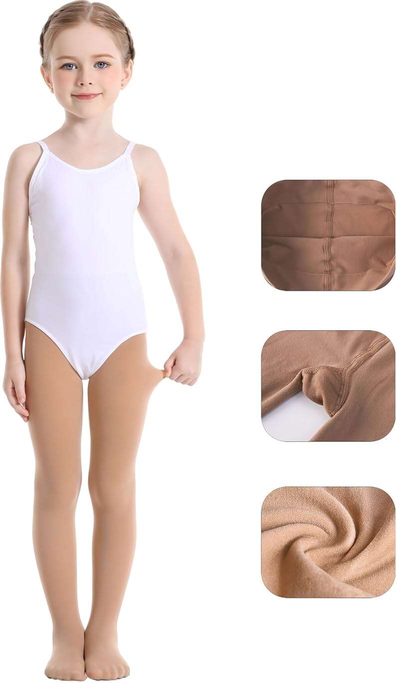Yitoco Toddler Girls Tights Dance Ballet Footed Leggings Ultra Soft Stockings for Kids Students - Image 3
