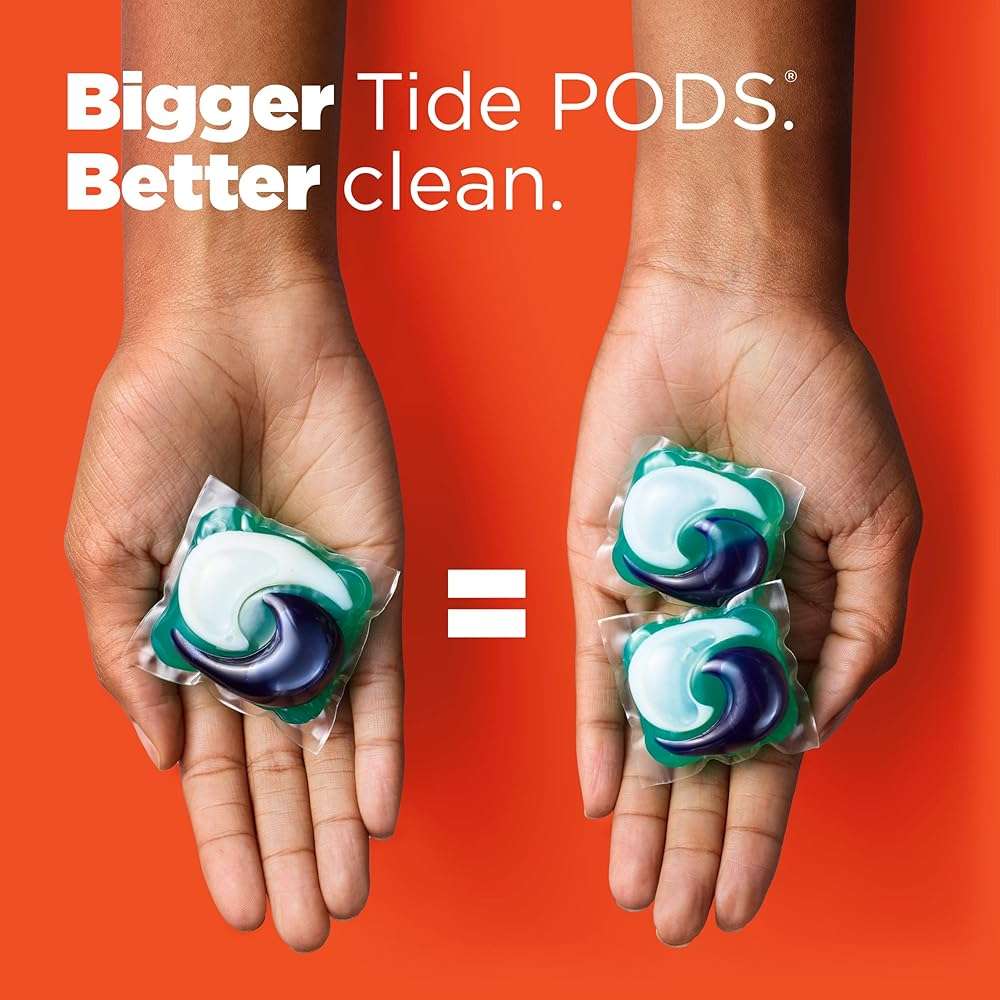 Tide Hygienic Clean Heavy 10x Duty Power PODS Laundry Detergent Pacs, Original, 25 count, For Visible and Invisible Dirt (Pack of 2) - Image 3