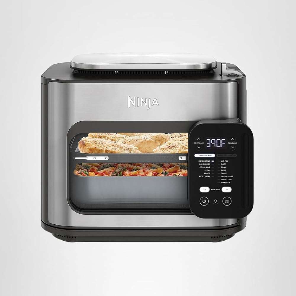 Ninja Combi All-in-One Multicooker, Oven, & Air Fryer, Complete Meals in 15 Mins, 14-in-1 Functions, Combi Cooker + Air Fry, Bake, Roast, Slow Cook and More, 3 Accessories, Stainless Steel, SFP701 - Image 14