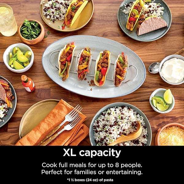 Ninja Combi All-in-One Multicooker, Oven, & Air Fryer, Complete Meals in 15 Mins, 14-in-1 Functions, Combi Cooker + Air Fry, Bake, Roast, Slow Cook and More, 3 Accessories, Stainless Steel, SFP701 - Image 10