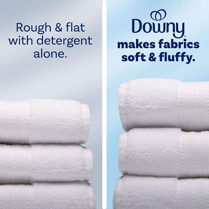 Downy Soft, 2 in 1 Soft and Fresh Liquid Fabric Softener, April Fresh, 140 fl oz, 190 Loads, Fabric Conditioner Liquid provides softness and freshness for fabrics - Image 3