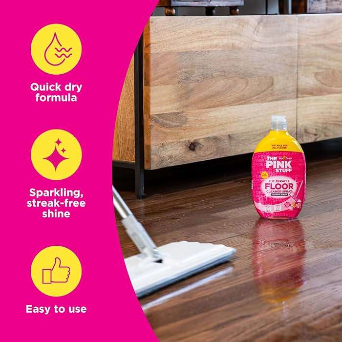 Stardrops The Pink Stuff The Miracle Floor Cleaner Spray – Squirt & Mop Formula for Sparkling Clean Floors – Fast Drying, Streak-Free Finish, Fresh Fragrance, 25.3 fl oz - Image 3