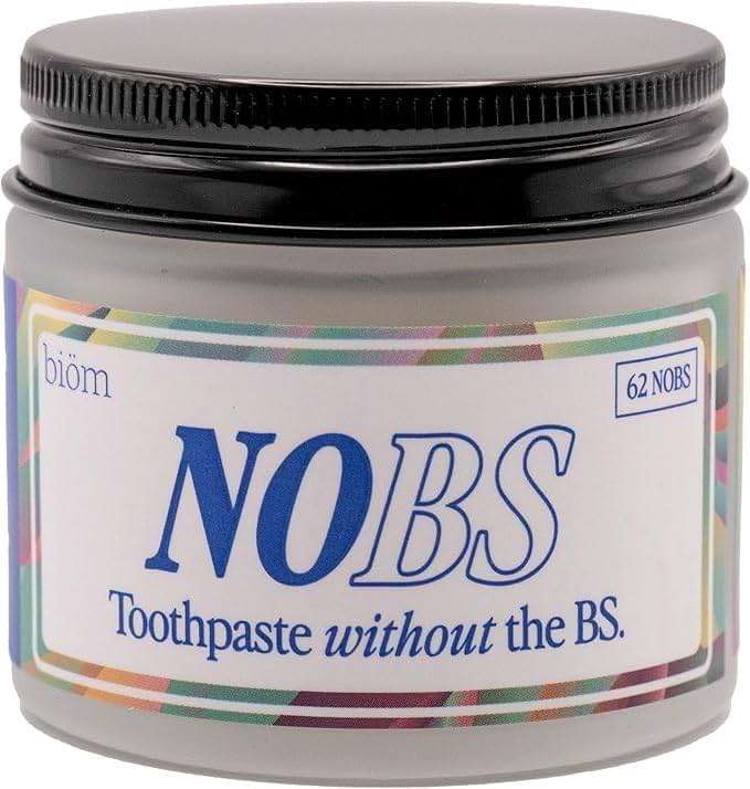 NOBS (No Bad Stuff) Toothpaste Tablets - Nano Hydroxyapatite, Fluoride & Plastic Free, Eco & Travel Friendly - Remineralize with NHA (1 Month) - Image 1